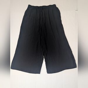 Mango Wide leg tie waist Crop pants 22" Inseam